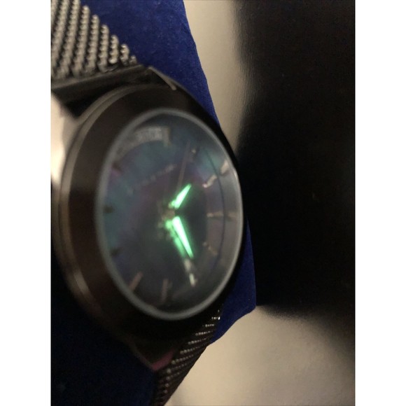 Android Men's 48mm Dark Silver Tone Black MOP Dial Watch Automatic SII VJ55 - Picture 11 of 14